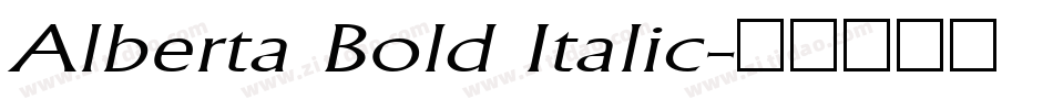 Alberta Bold Italic字体转换